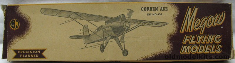 Megow Corben Ace - 24 inch Wingspan Balsa Flying Model, C-6 plastic model kit